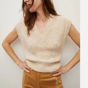 Veronica Beard Arida Sleeveless Knit Sweater Size XL